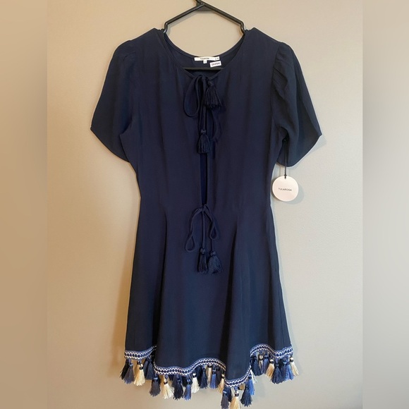NWT Revolve Tularosa Tallulah Navy Blue Tassel
Keyhole Dress Size S - Picture 3 of 12